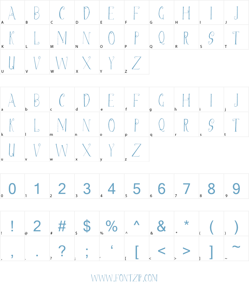 Christmas Script Font Character
